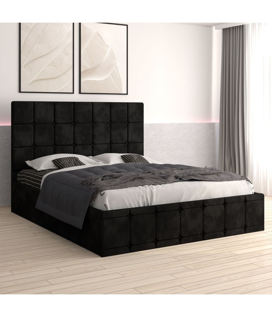 Pat Ven03 Negru+ Saltea Lux Ortopedica