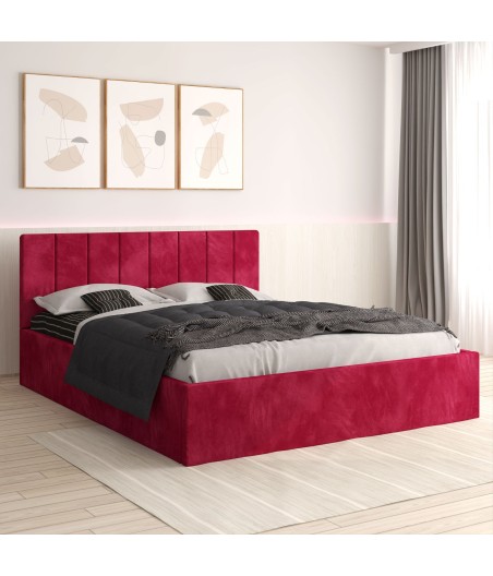 Pat Tapitat Sorin Visiniu + Saltea Lux Ortopedica