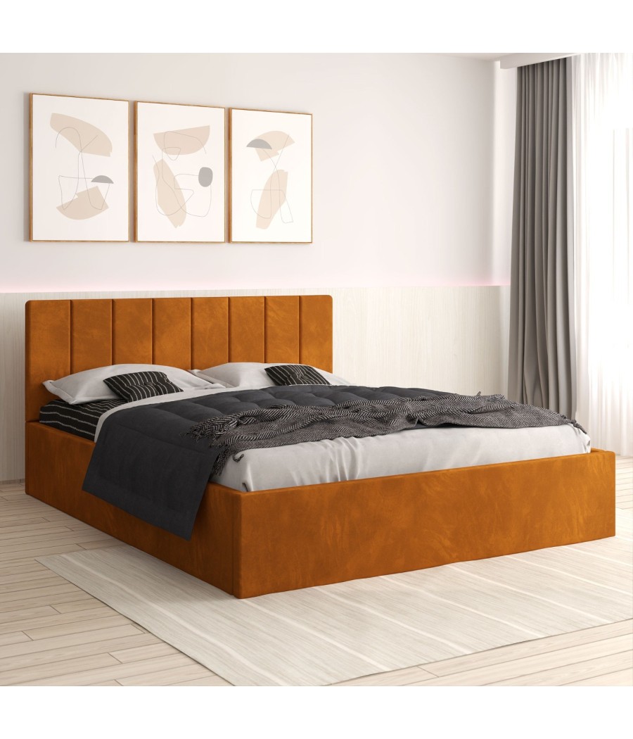 Pat Tapitat Sorin Caramiziu + Saltea Lux Ortopedica