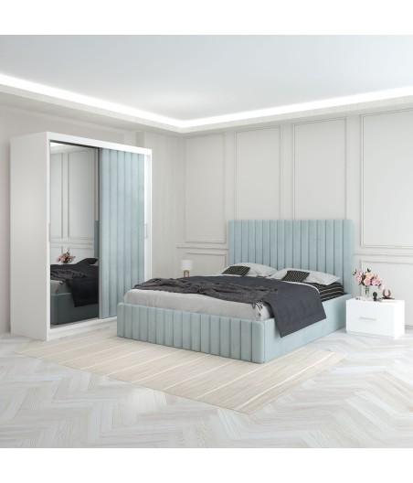 Dormitor Luca Lemon Cu Dulap Tapitat