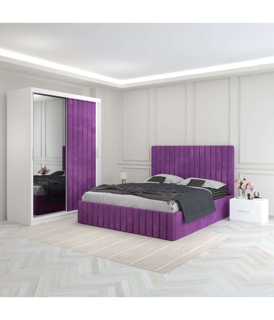 Dormitor Luca Mov Cu Dulap Tapitat