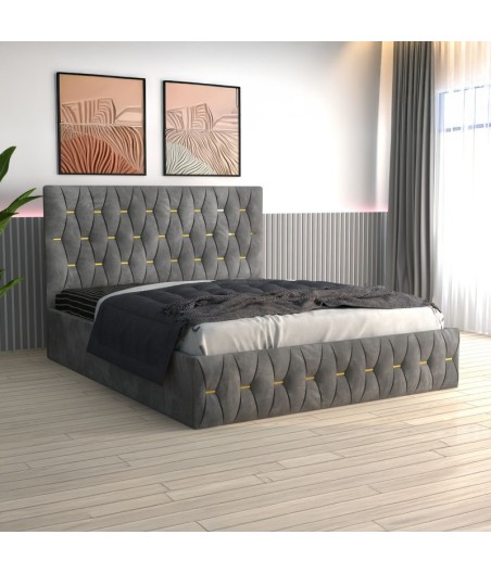 Pat Tapitat Eric Gri + Saltea Lux Ortopedica