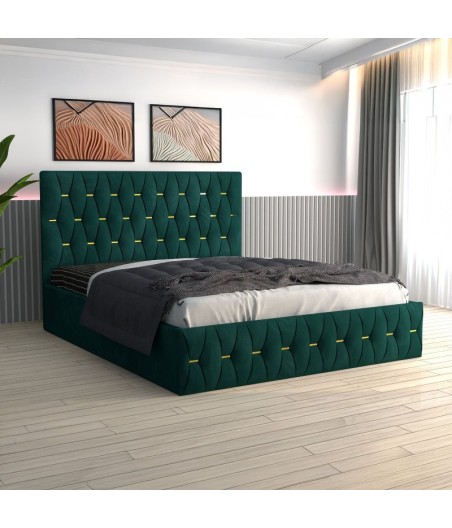 Pat Tapitat Eric Verde + Saltea Lux Ortopedica