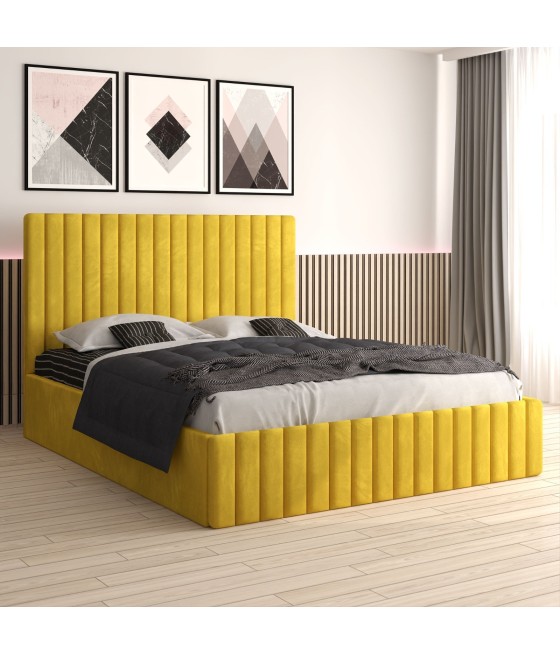 Pat Tapitat Luca Galben + Saltea Lux Ortopedica