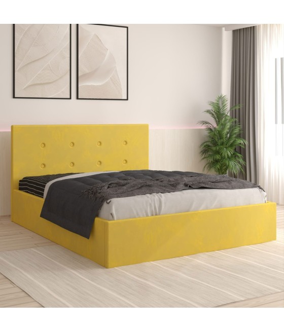 Pat Tapitat Filip Galben + Saltea Lux Ortopedica