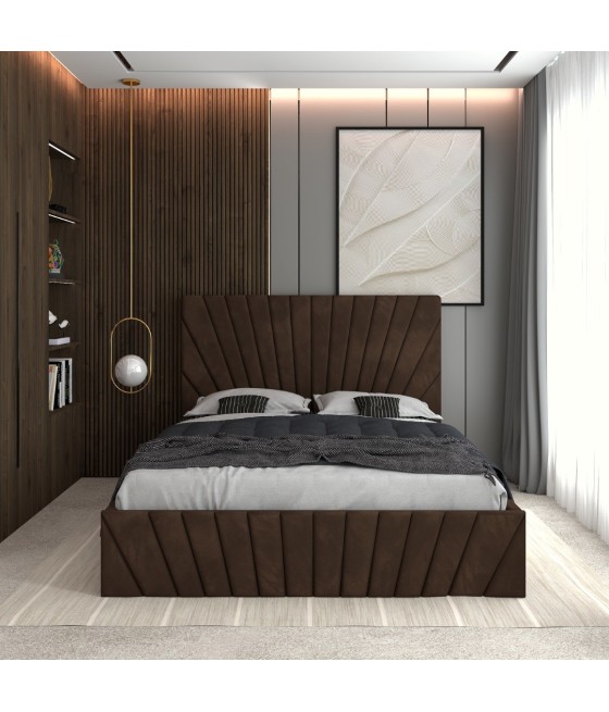 Pat Tapitat Toma Maro + Saltea Lux Ortopedica Pat Tapitat Toma Maro + Saltea Lux Ortopedica