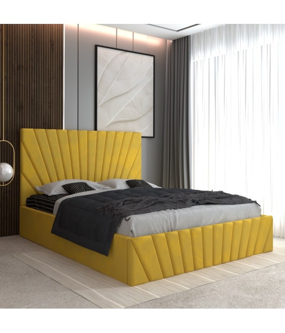 Pat Tapitat Toma Galben + Saltea Lux Ortopedica