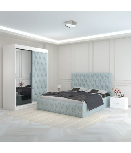 Dormitor Eric Lemon Cu Dulap Tapitat