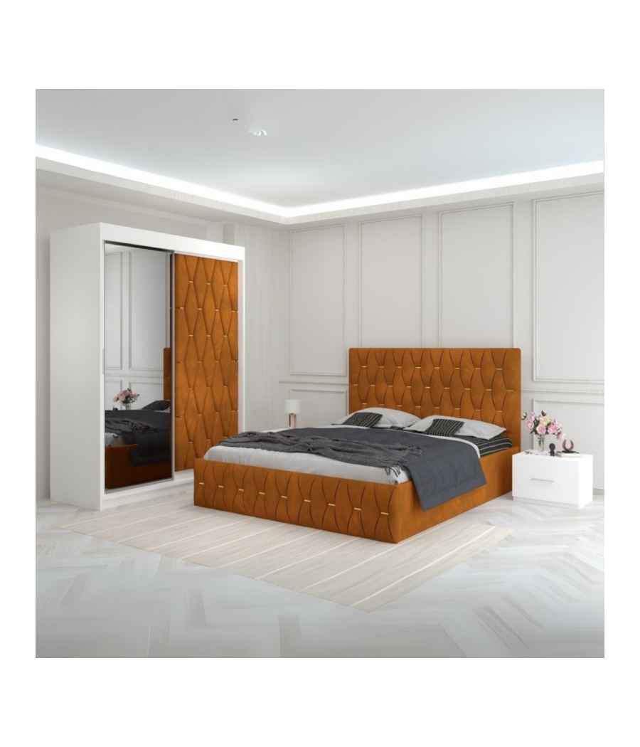 Dormitor Eric Caramiziu Cu Dulap Tapitat