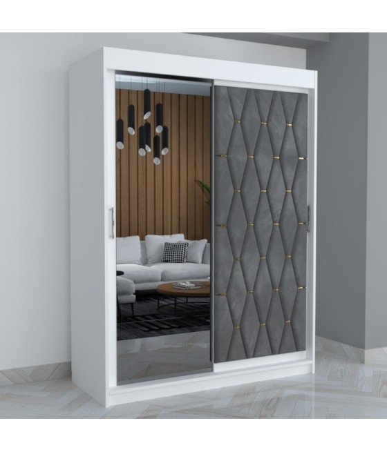 Dressing Eric Gri Tapitat Cu Oglinda