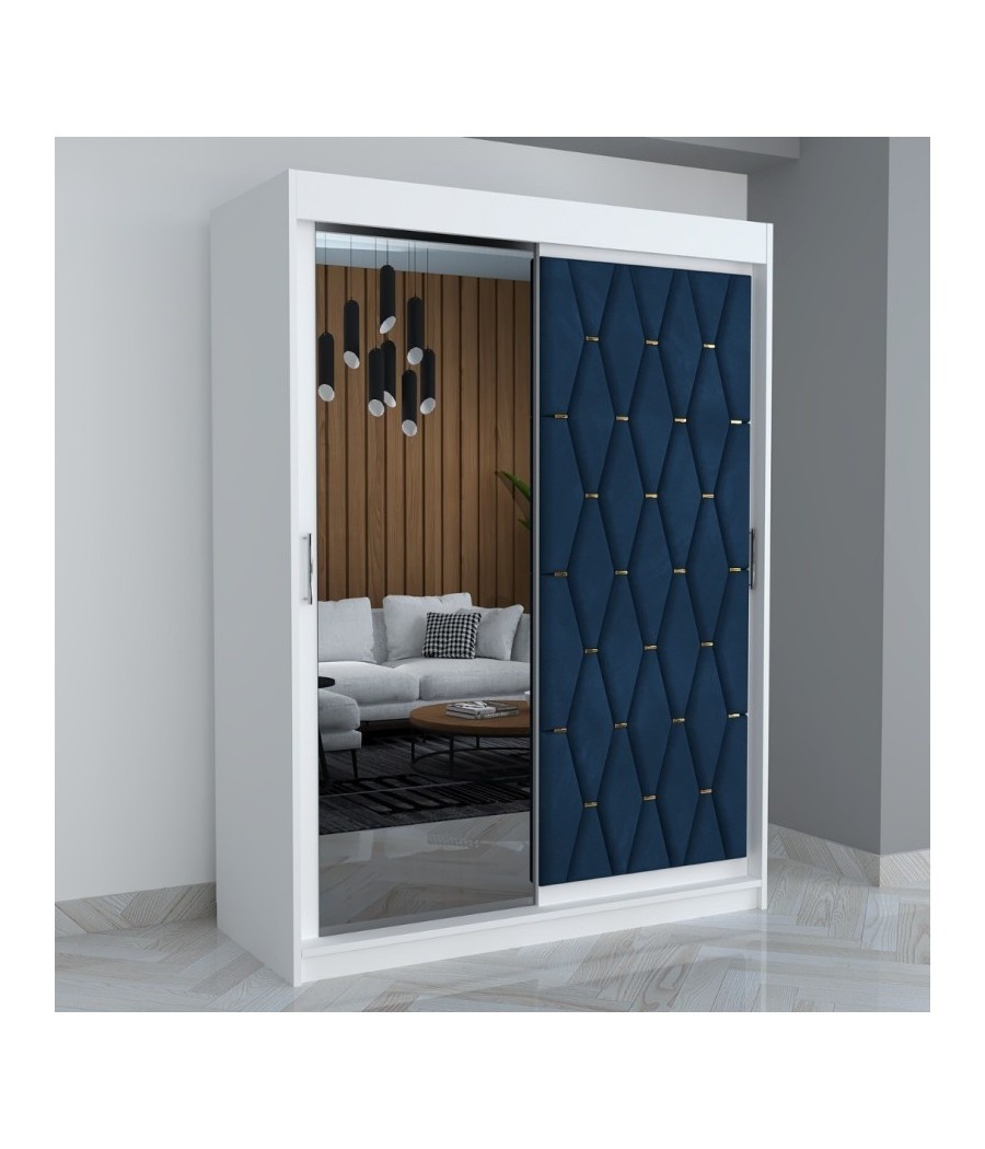 Dressing Eric Albastru Tapitat Cu Oglinda