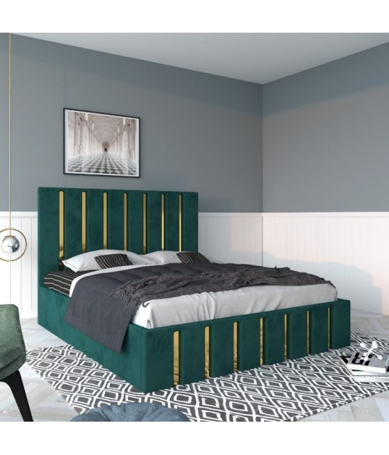 Pat Tapitat Mexic Verde + Saltea 20cm Grosime