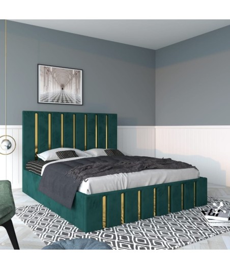 Pat Tapitat Mexic Verde + Saltea 20cm Grosime