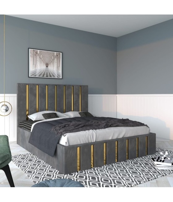 Pat Tapitat Mexic Gri + Saltea 20cm Grosime