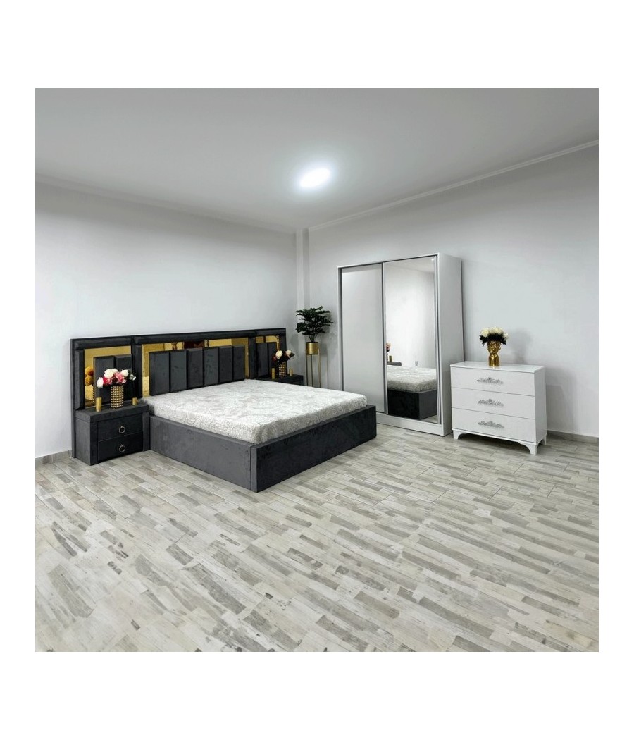 DORMITOR VEN06 GRI + COMODA