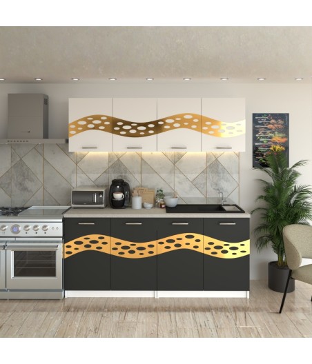 Bucatarie Melissa Alb cu Gri ( Gold )