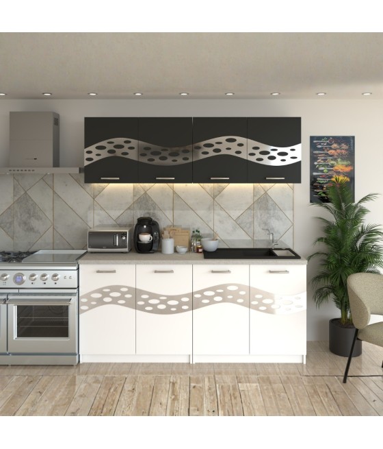 Bucatarie Melissa Gri cu Alb ( Silver )