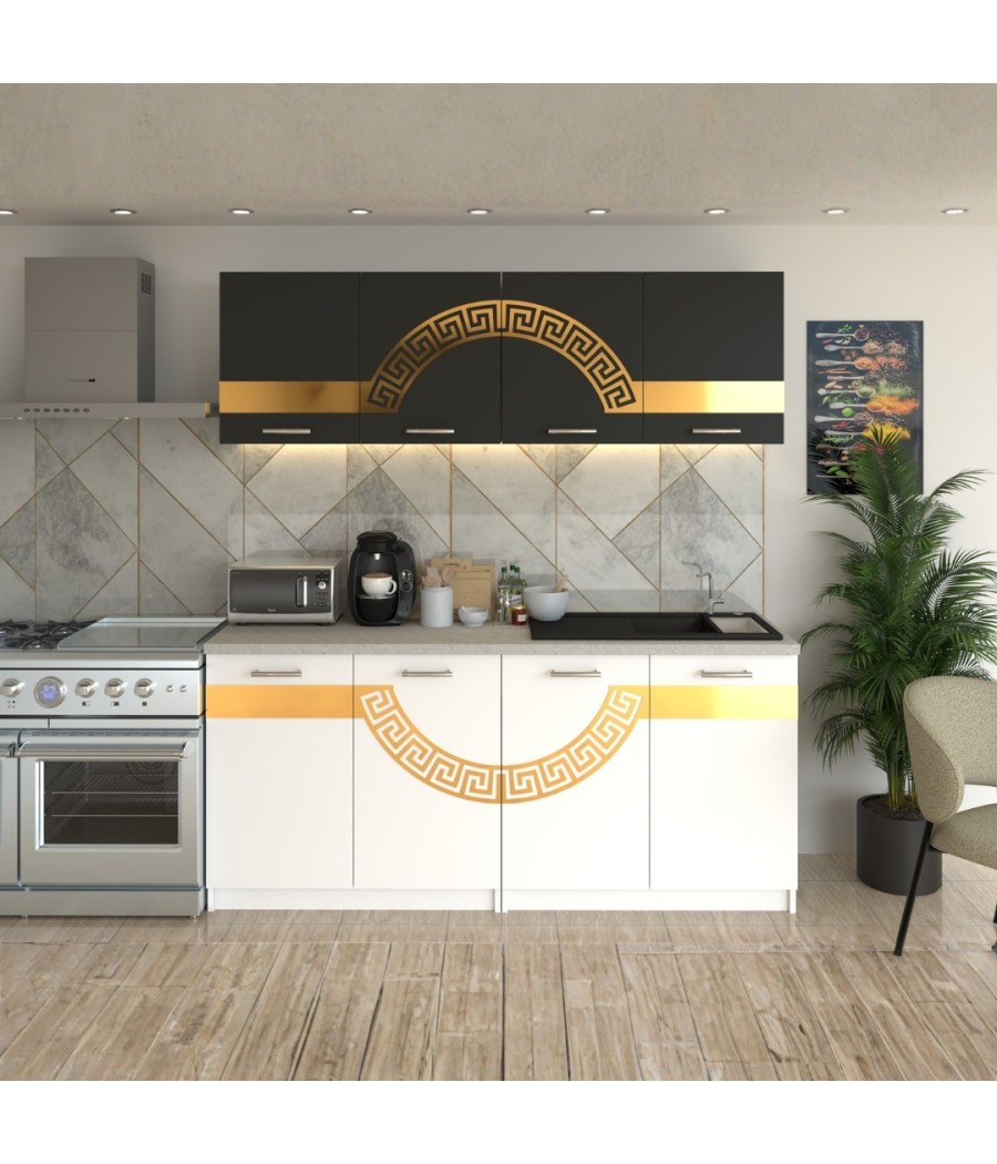 Bucatarie Verona Gri cu Alb ( Gold )