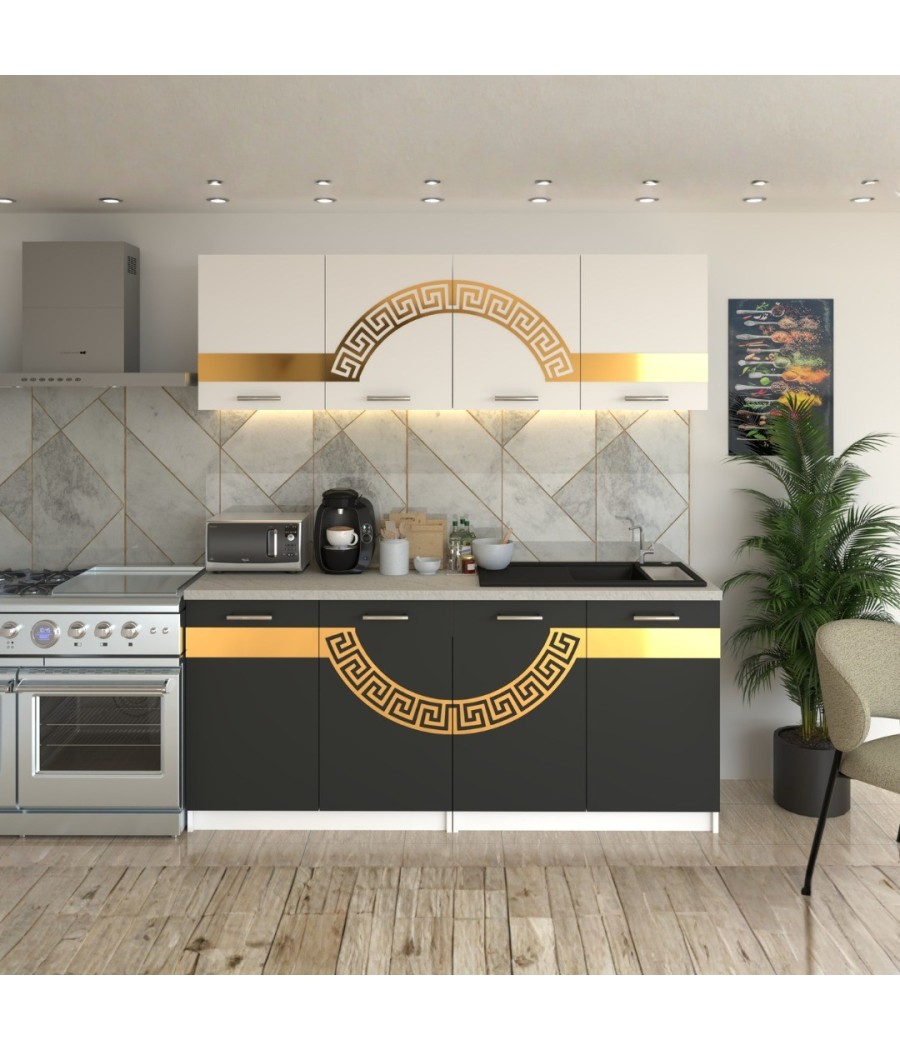 Bucatarie Verona Alb cu Gri ( Gold )