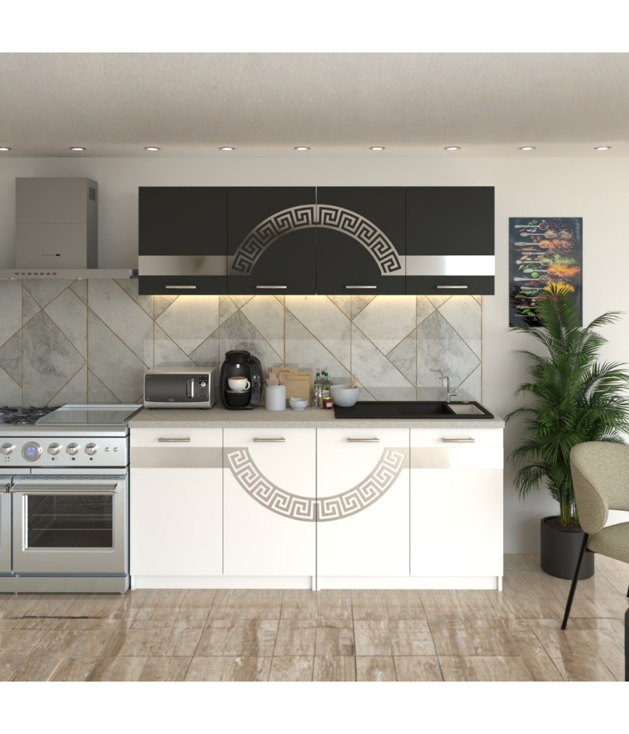 Bucatarie Verona Gri cu Alb ( Silver )