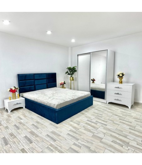 DORMITOR VEN09 ALBASTRU + COMODA