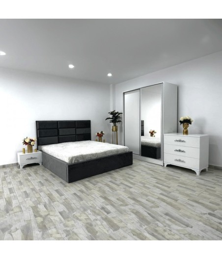 DORMITOR VEN09 GRI+COMODA