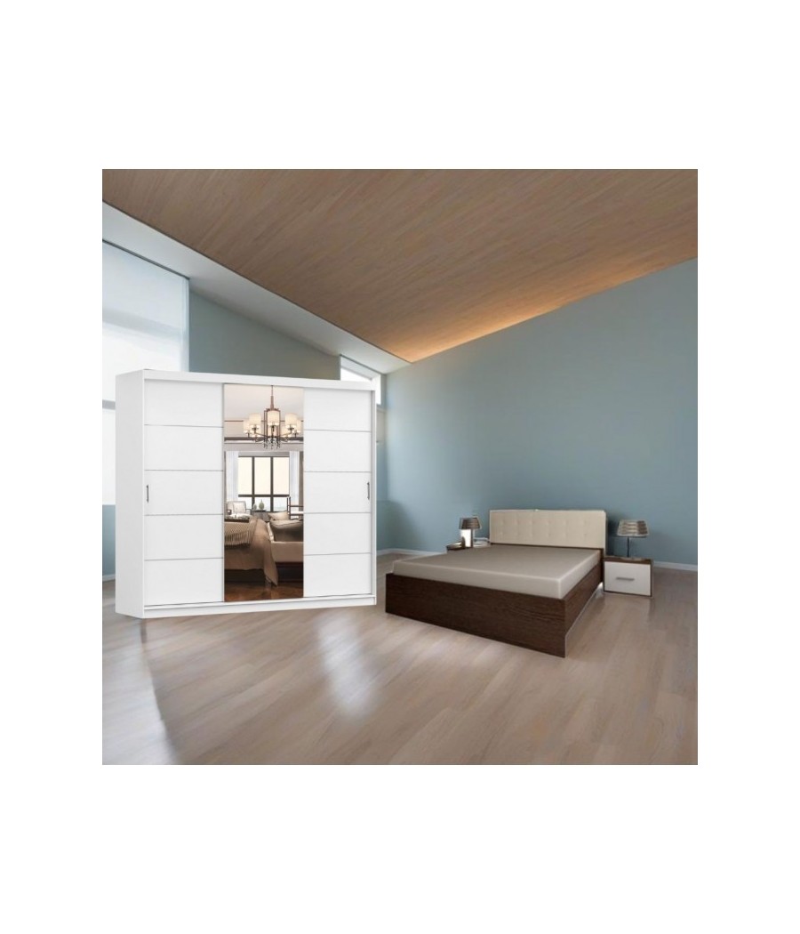 DORMITOR MONACO - WENGE / ALB