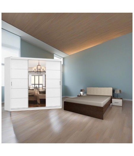 DORMITOR MONACO - WENGE / ALB
