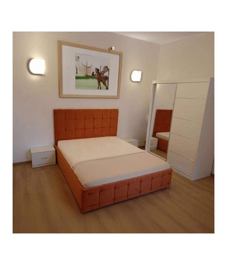 Dormitor Ven03 Alb Caramiziu