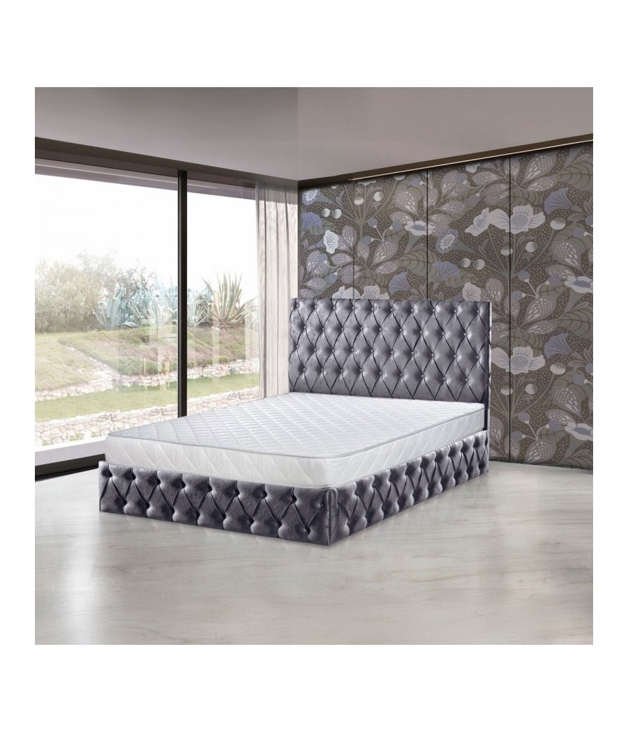 Pat Oscar Gri Petrol 160x200cm cu Lada de Depozitare, Somiera Metalica Rabatabilă - FARA SALTEA Pat Oscar Gri Petrol 160x200cm cu Lada de Depozitare, Somiera Metalica Rabatabilă - FARA SALTEA