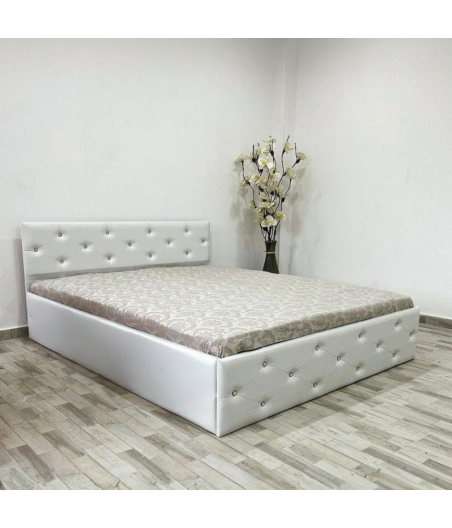 Pat Complet Tapitat Milano ALB 160X200 FARA SALTEA