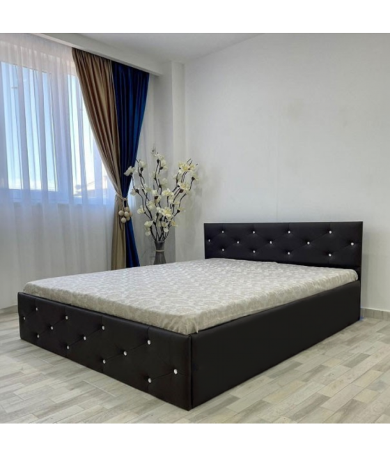 Pat Complet Tapitat Milano WENGE 160X200 FARA SALTEA