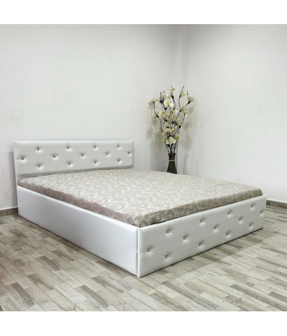 Pat Complet Tapitat Milano ALB 140X200 FARA SALTEA