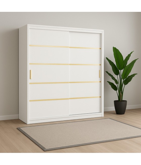 Dulap Otto Alb 150cm - Fara Oglinda