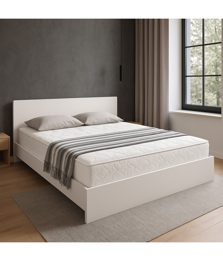 Pat Hera Alb 160x200 + Saltea Lux Ortopedica 160x200