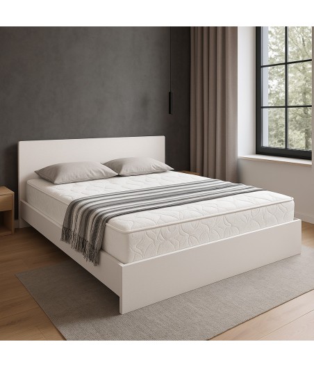 Pat Hera Alb 160x200 + Saltea Lux Ortopedica 160x200