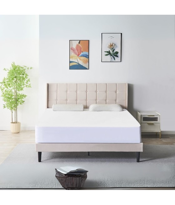 Pat COD6230 Tapitat Catifea, Culoare Bej