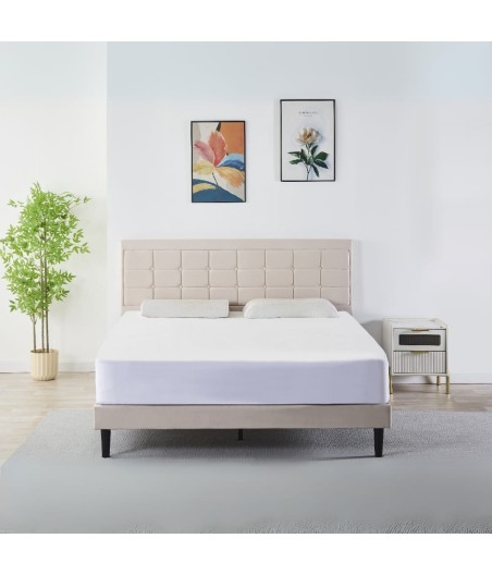 Pat COD6610 Tapitat Catifea, Culoare Bej