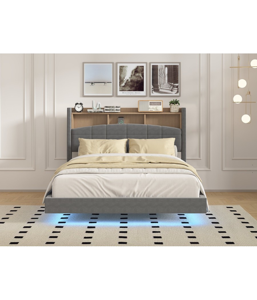 Pat Cod A013 Gri 160X200 + Saltea 160x200