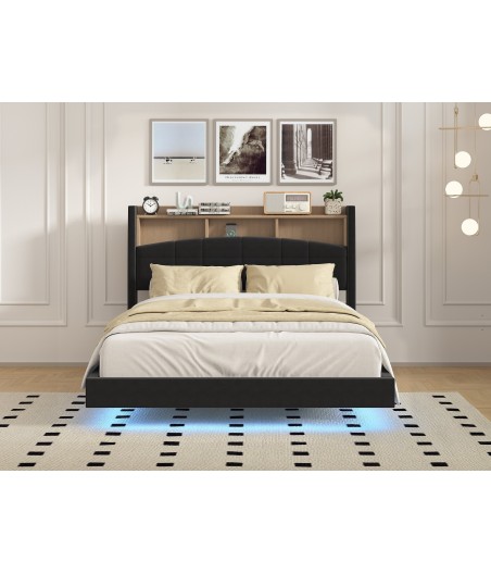 Pat Cod A013 Negru 160X200 + Saltea 160x200