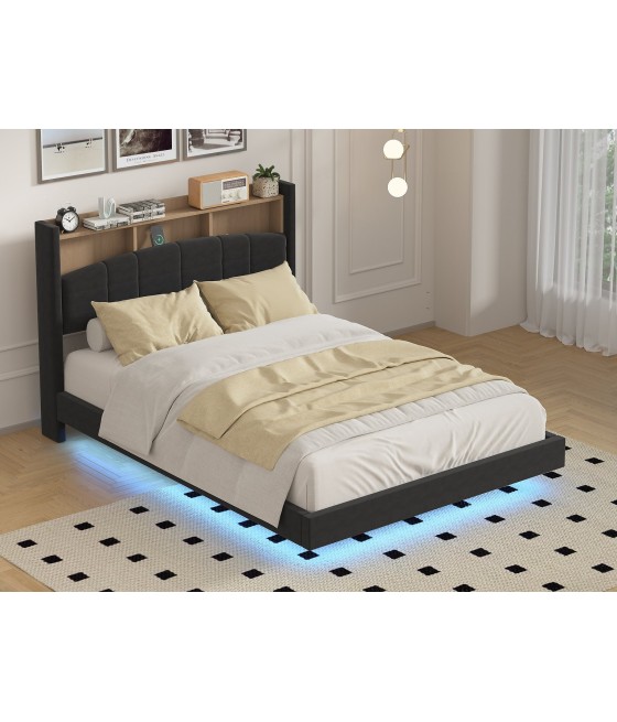 Pat Cod A013 Negru 160X200 + Saltea 160x200