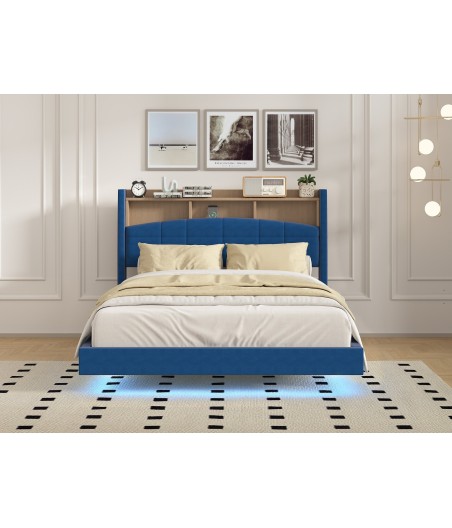 Pat Cod A013 Albastru 160X200 + Saltea 160x200