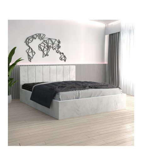 Pat Tapitat Sorin Alb + Saltea Lux Ortopedica