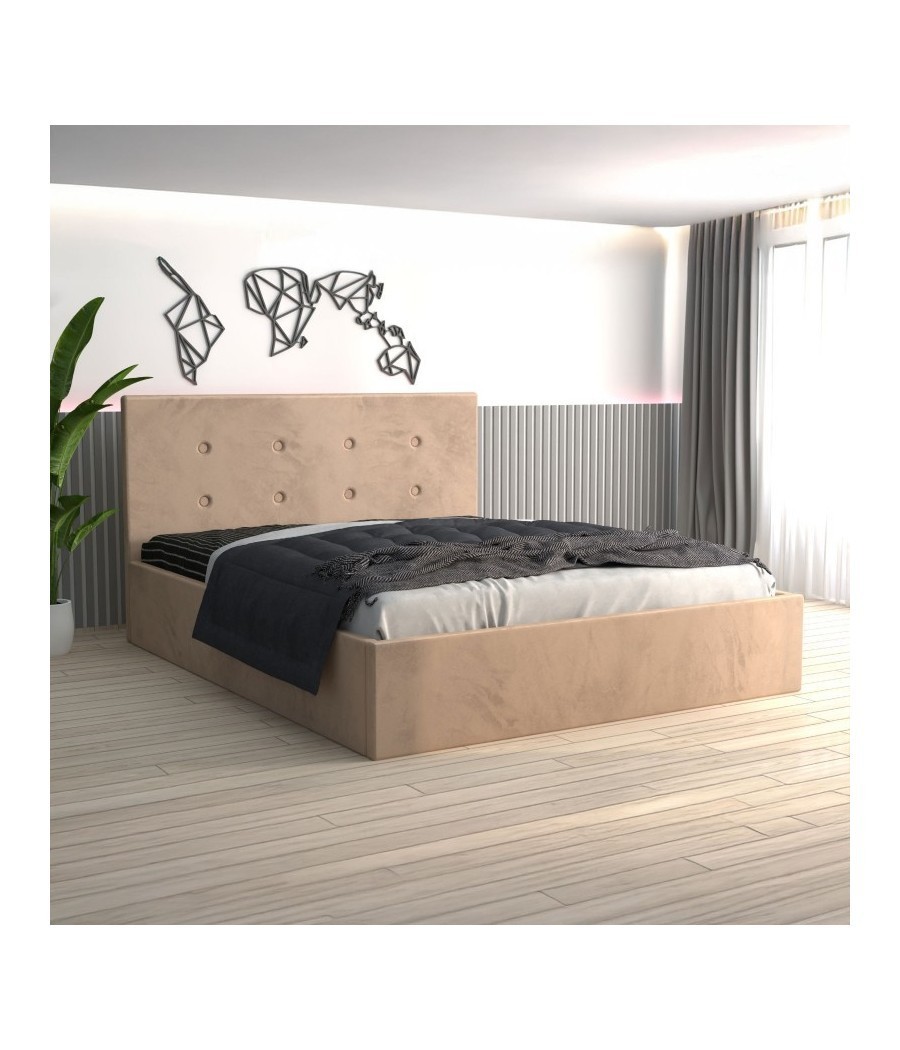 Pat Tapitat Filip Crem+ Saltea Lux Ortopedica