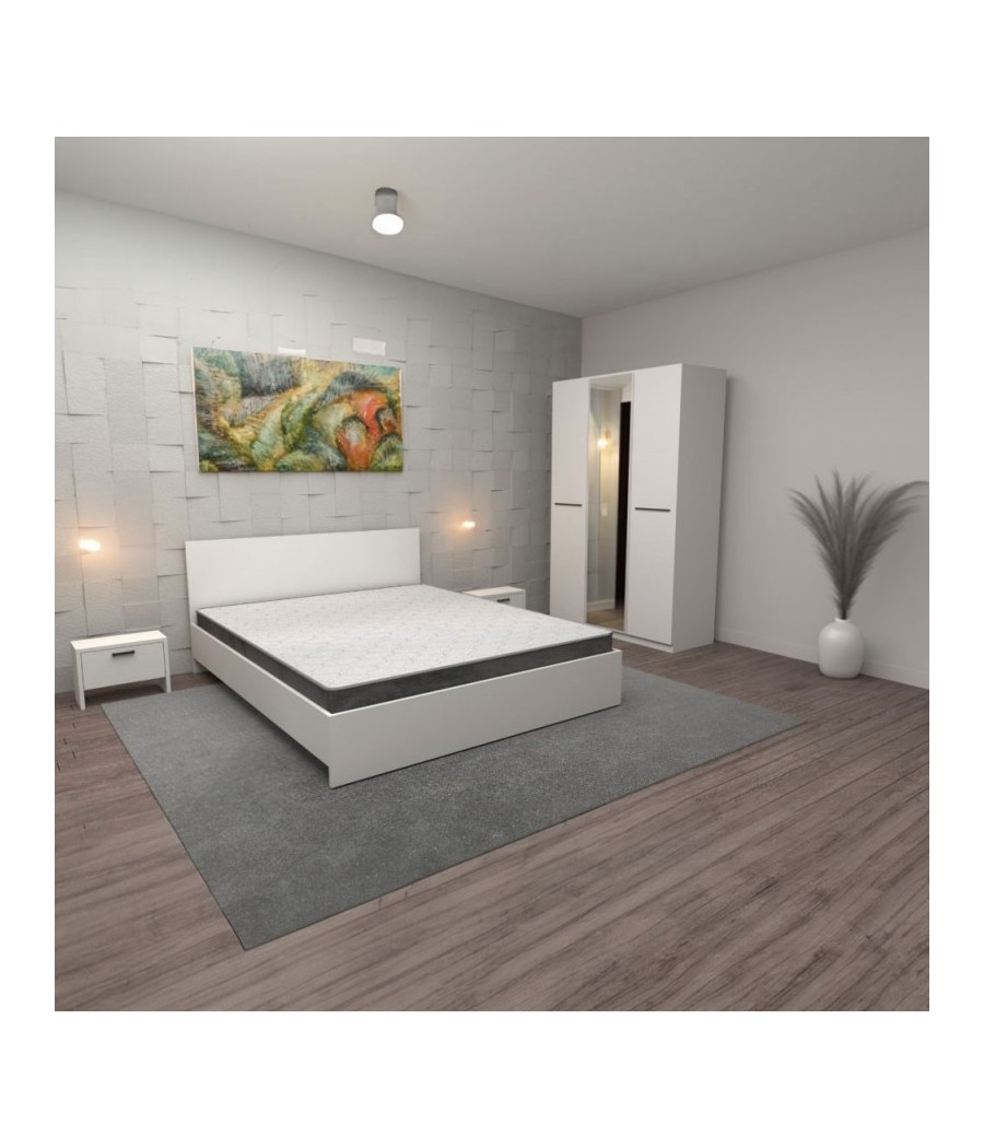 DORMITOR HERA ALB CU OGLINDA