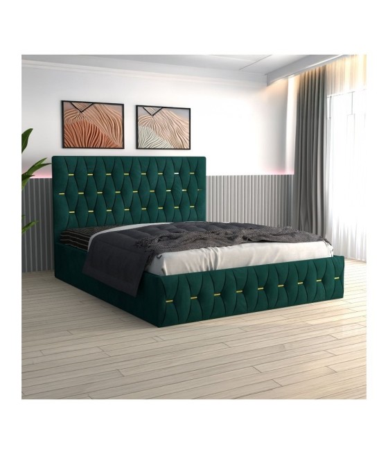 Pat Tapitat Eric Verde + Saltea Lux Ortopedica