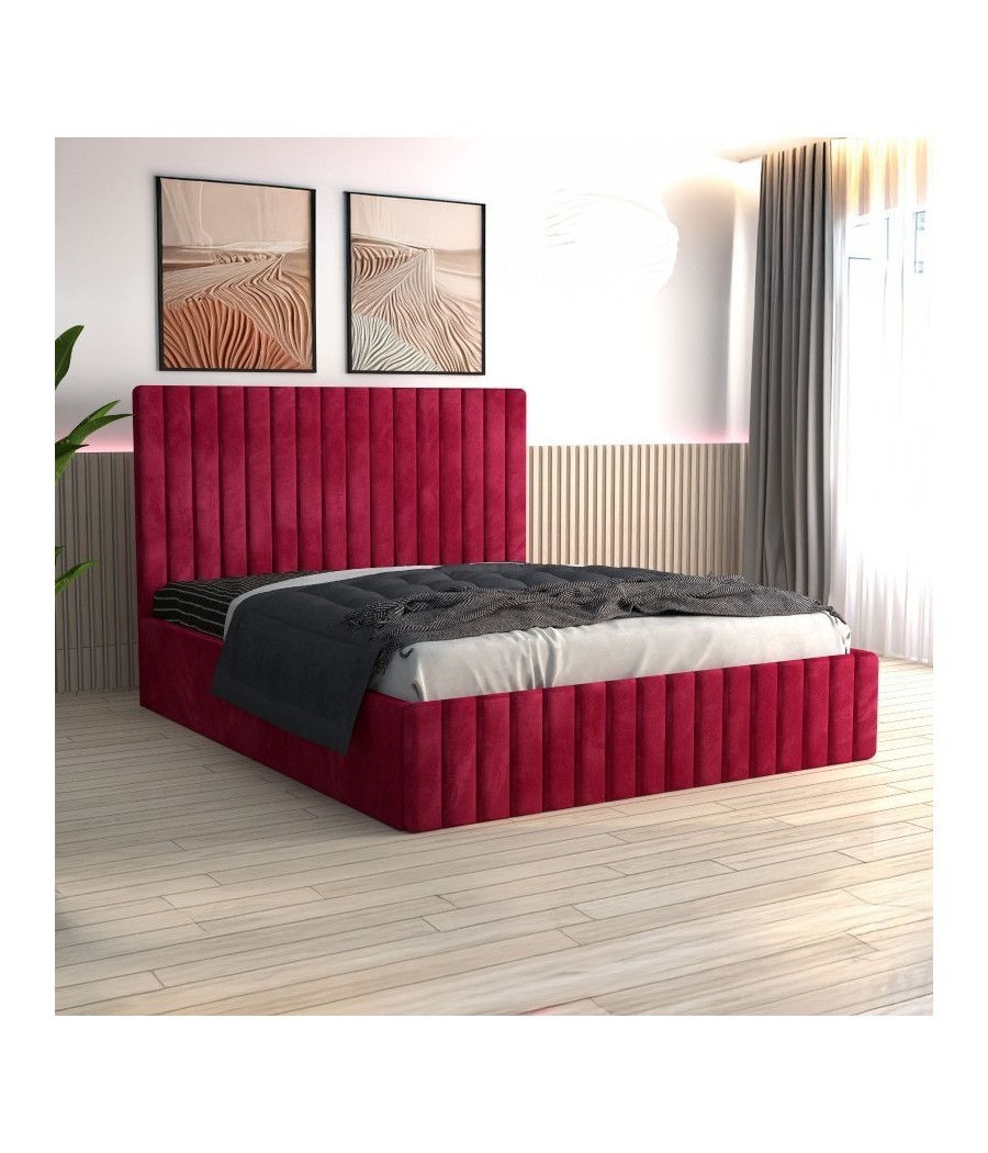 Pat Tapitat Luca Rosu+ Saltea Lux Ortopedica